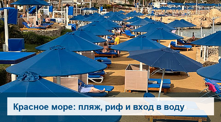 Красное море в Египте: пляж, риф и вход в воду