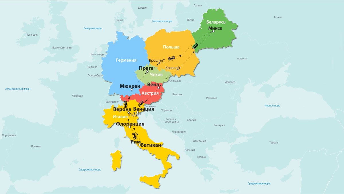 Карта европы италия швейцария